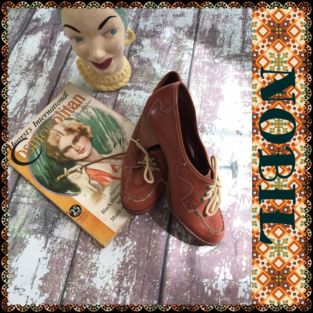 Vintage NOBIL leather shoes, size 6B